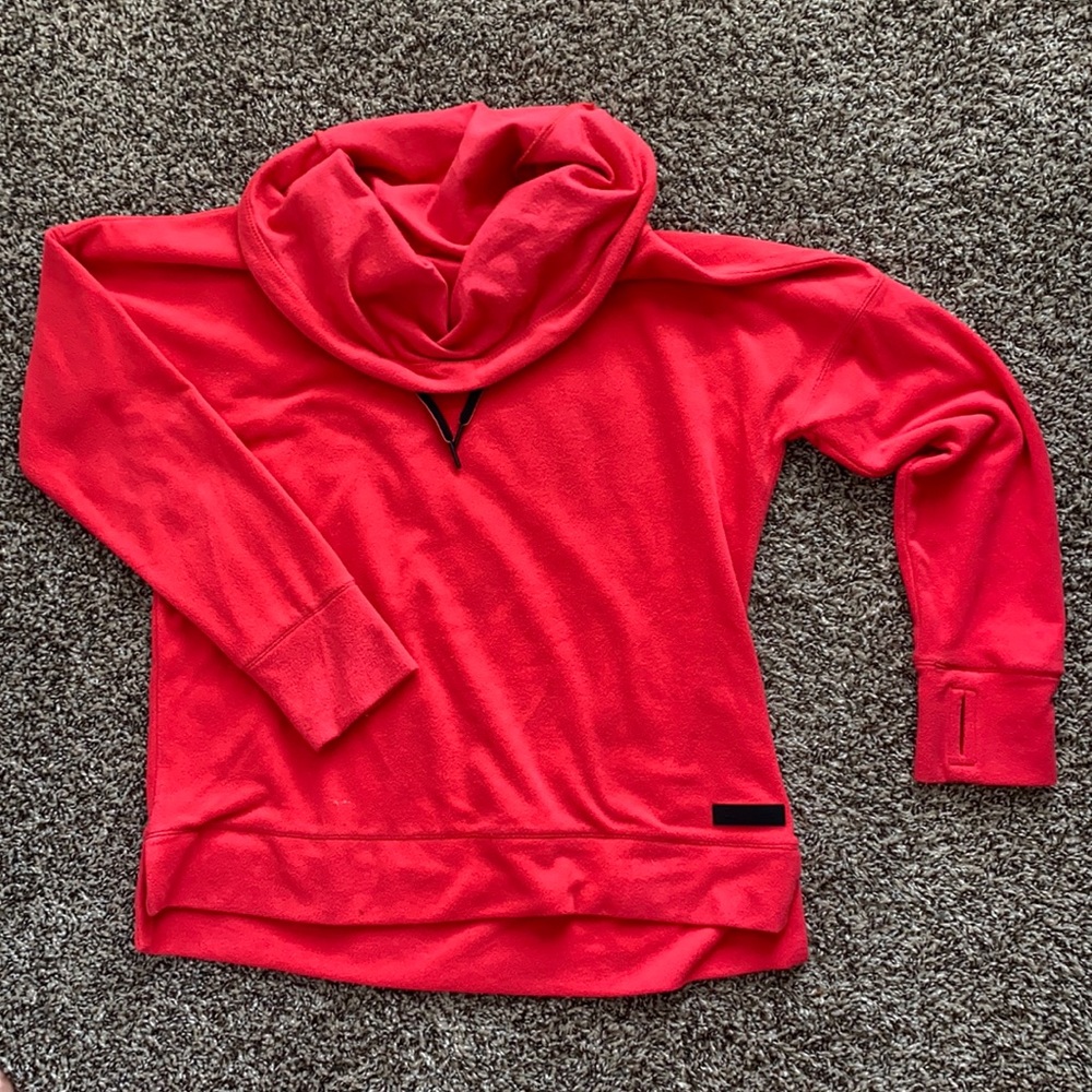 Oversized red sweatshirt